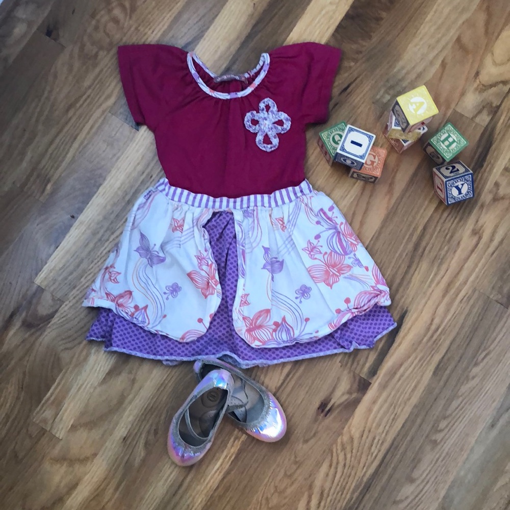 Pink and Purple Toddler s/s Dress